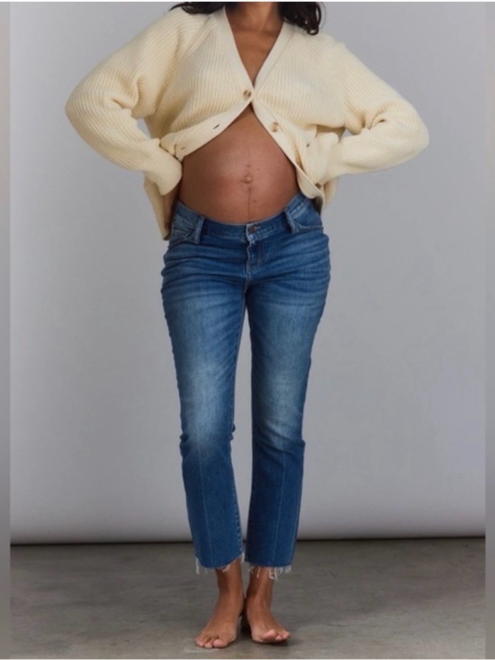 Hatch maternity Blue Cropped flare Jeans 28